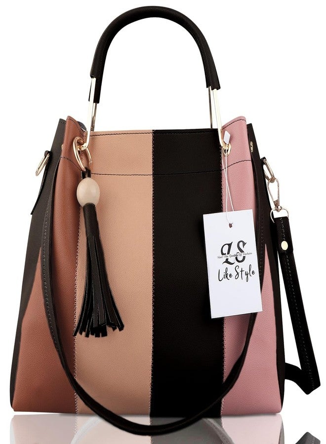 LIKE STYLE Women & Ladies Handbag's Pack Of 3 (Black) - Image 2